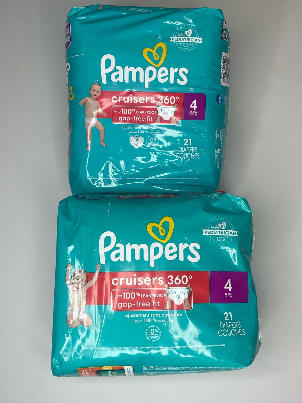 Cruisers 360° Size 4 Baby Diapers - Teal (21 ct) 2 Pack Bundle